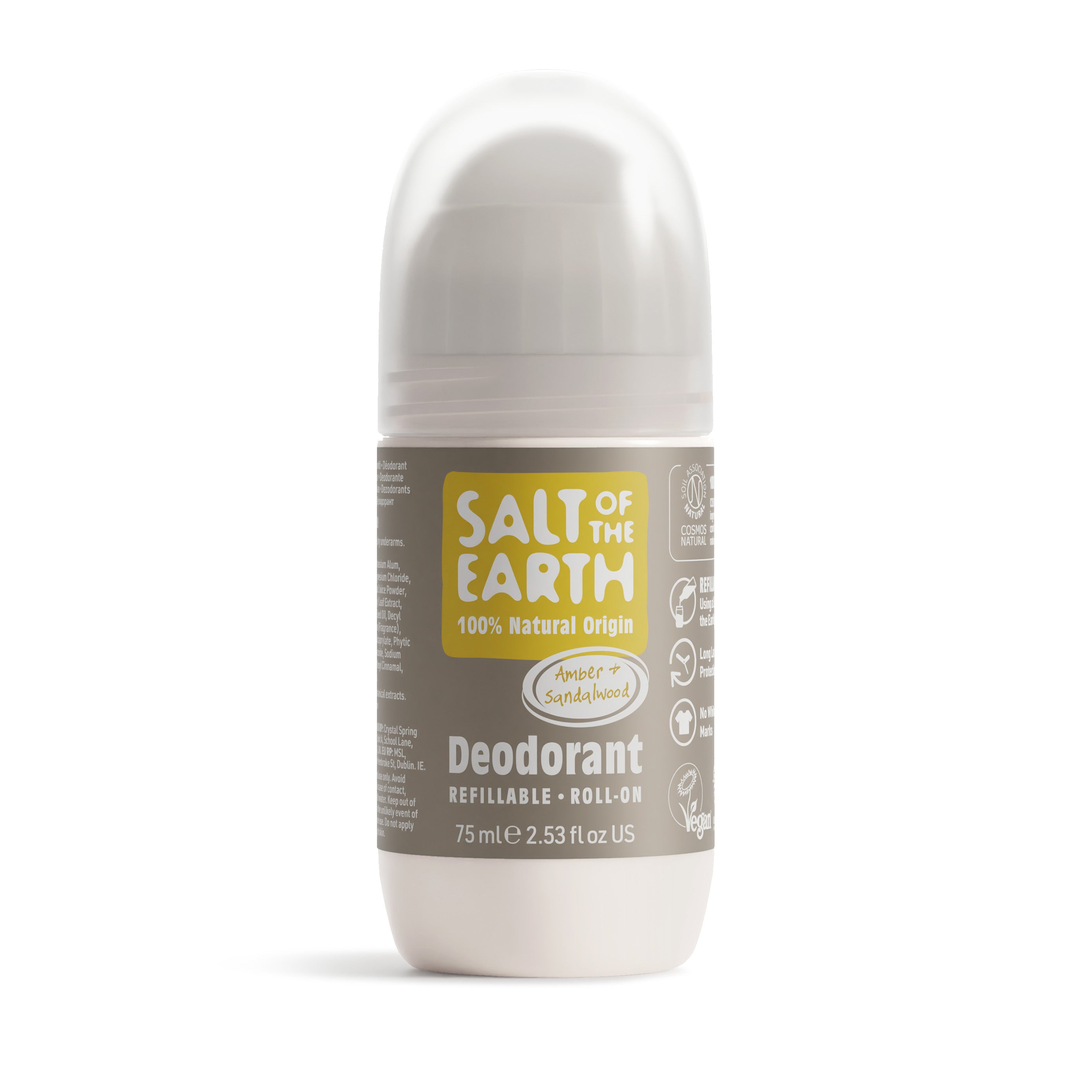 Amber & Sandelhout Natuurlijke navulbare roll-on deodorant