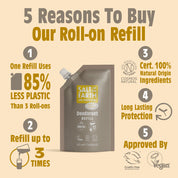 Amber & Sandelhout Roll-On Navulzakje 225ML