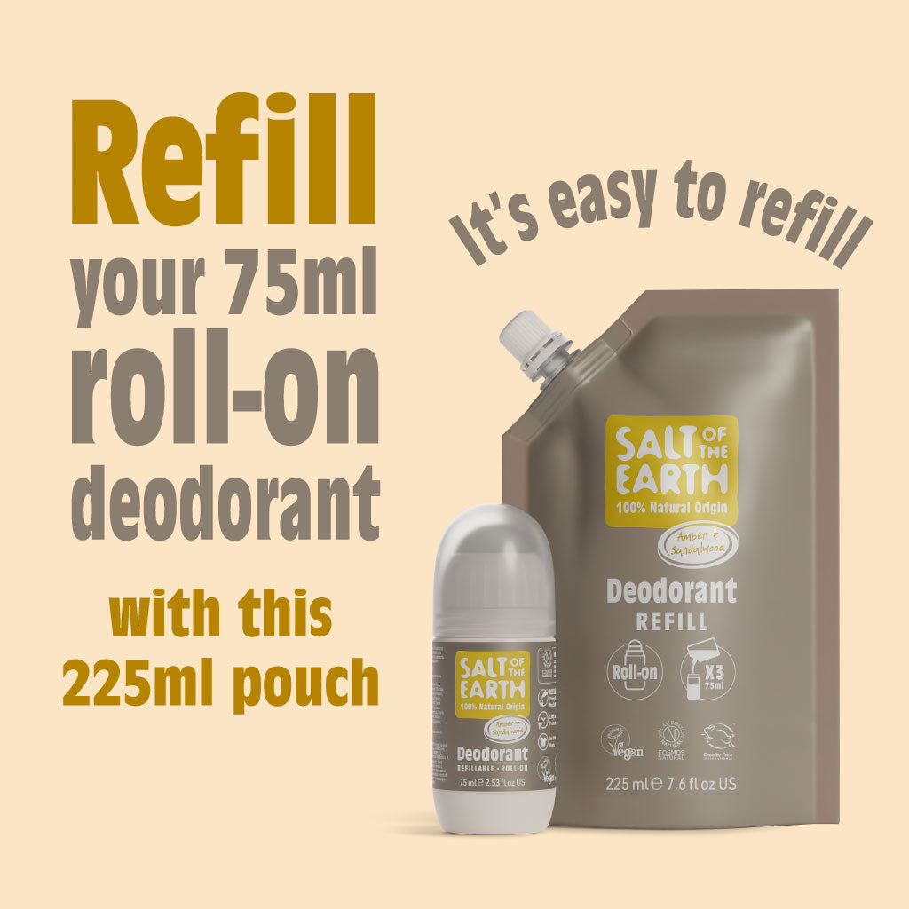 Amber & Sandelhout Roll-On Navulzakje 225ML