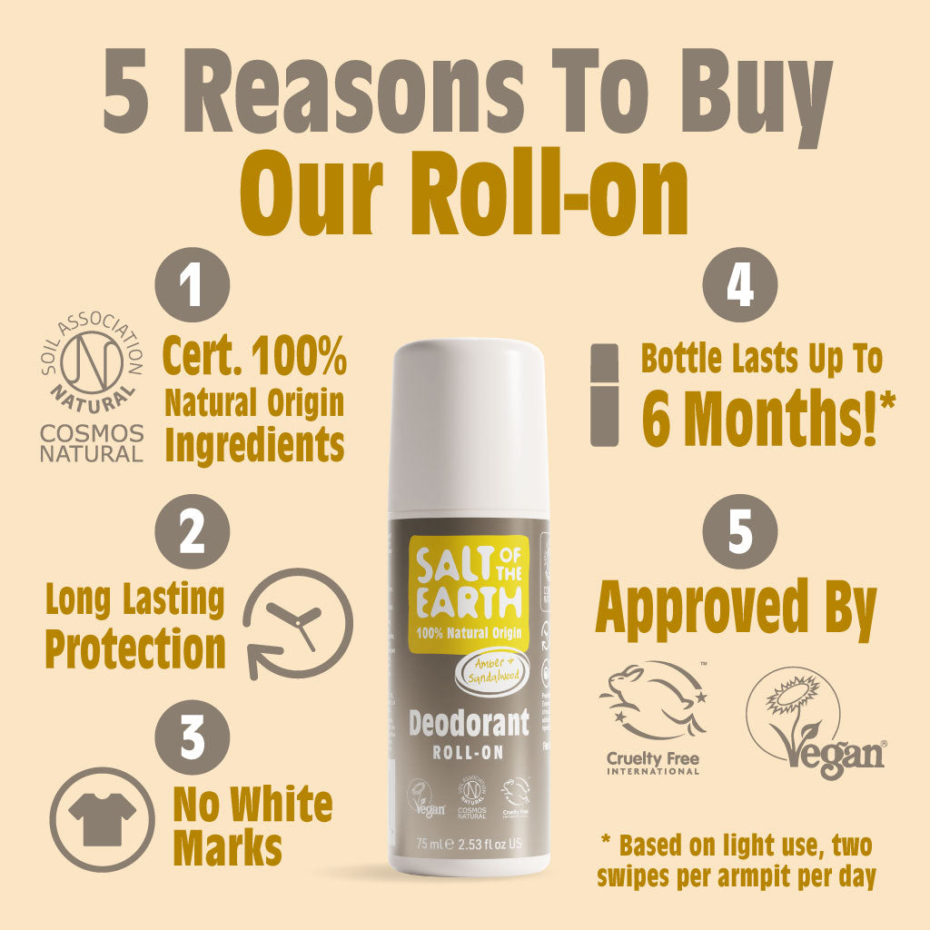 Amber & Sandelhout Natuurlijke Roll-On Deodorant