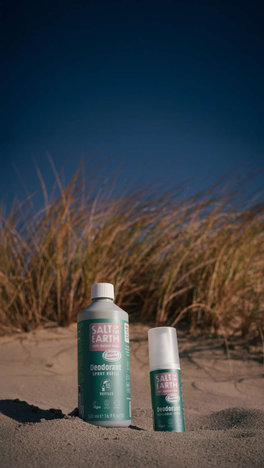 Salt of the Earth melon cucumber deodorant refill lifestyle beach UK