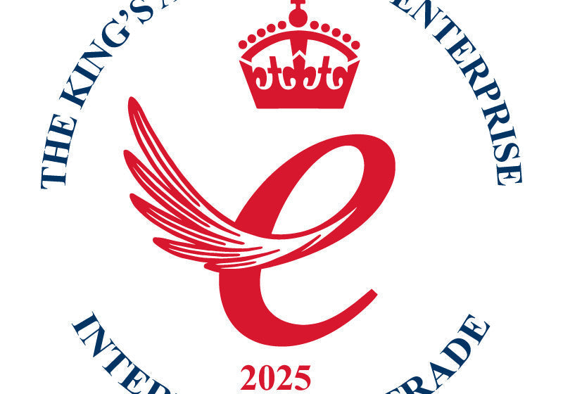 The King’s Awards for Enterprise 2025 logo for International Trade, awarded to Salt of the Earth Natural Deodorants