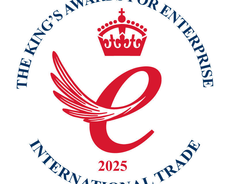 The King’s Awards for Enterprise 2025 logo for International Trade, awarded to Salt of the Earth Natural Deodorants