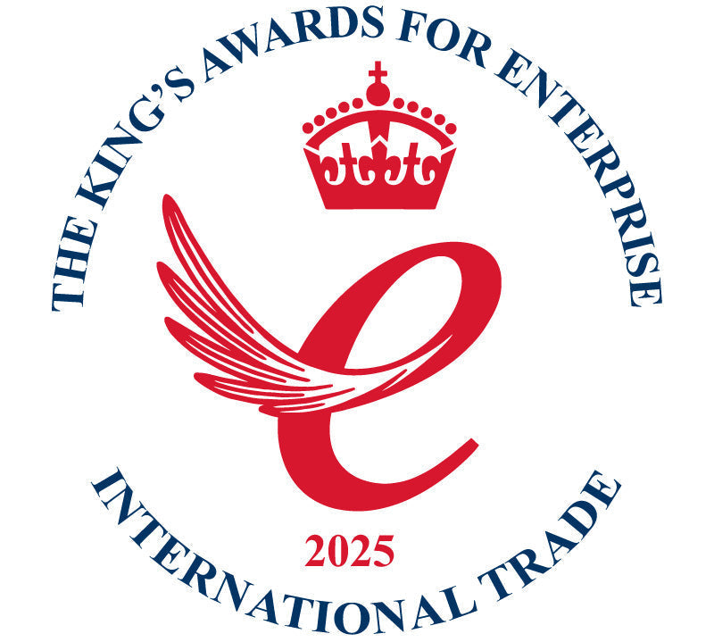 The King’s Awards for Enterprise 2025 logo for International Trade, awarded to Salt of the Earth Natural Deodorants