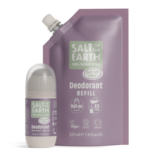 Clary Sage & Mint Roll-On Refill Pouch 225ML - secondary image