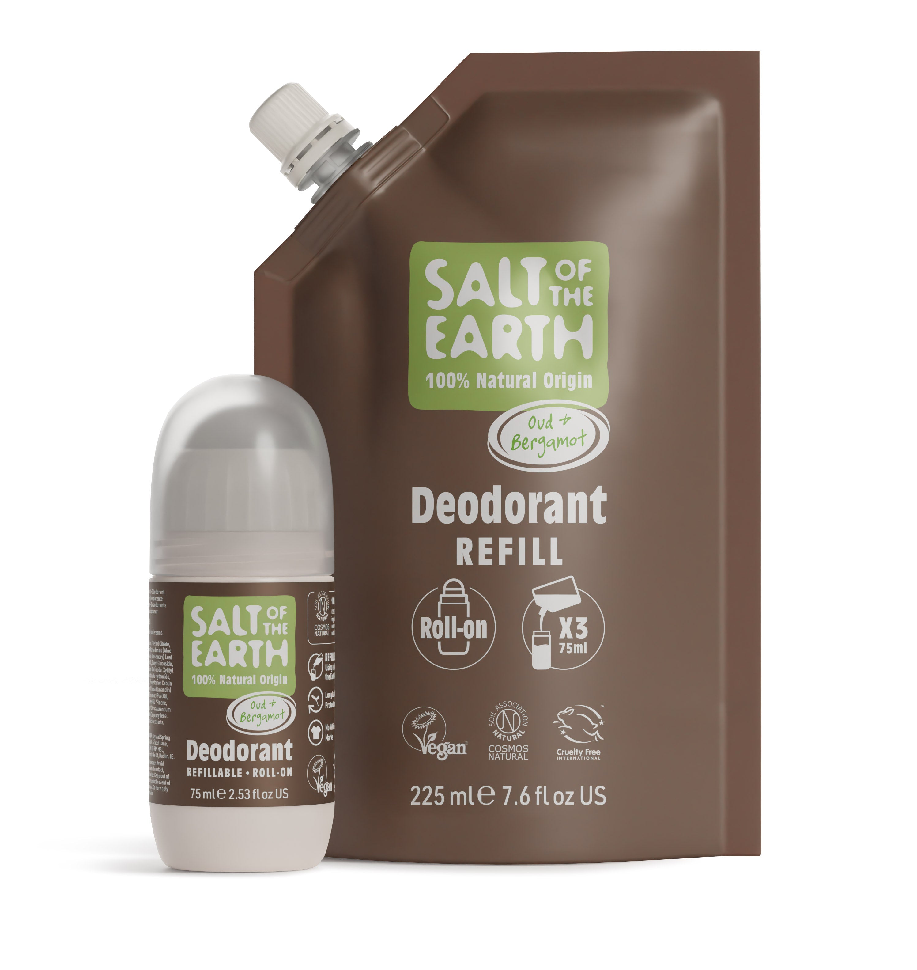 Oud & Bergamot Roll-On Refill Pouch 225ML