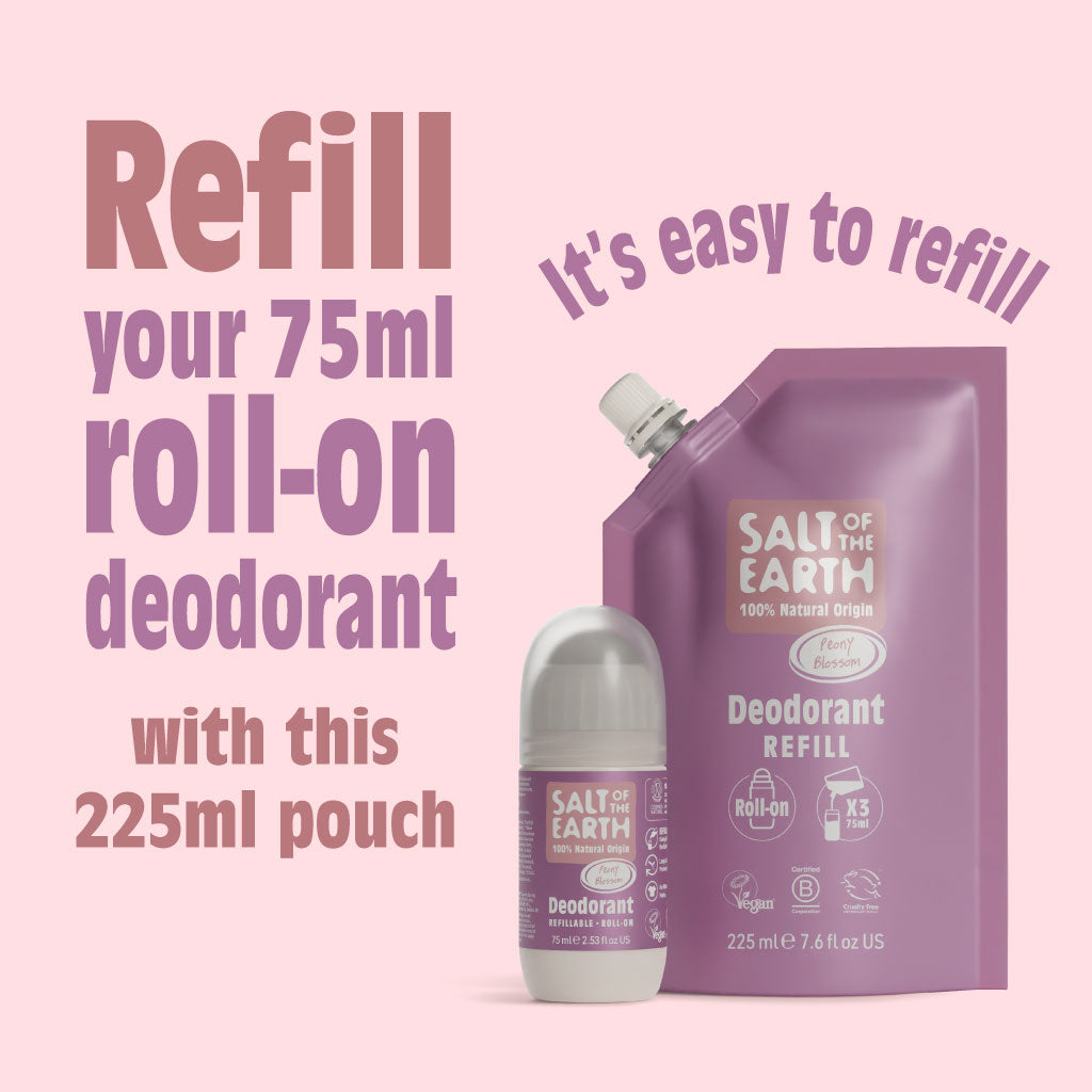 Peony Blossom Roll-On Refill Pouch 225ML
