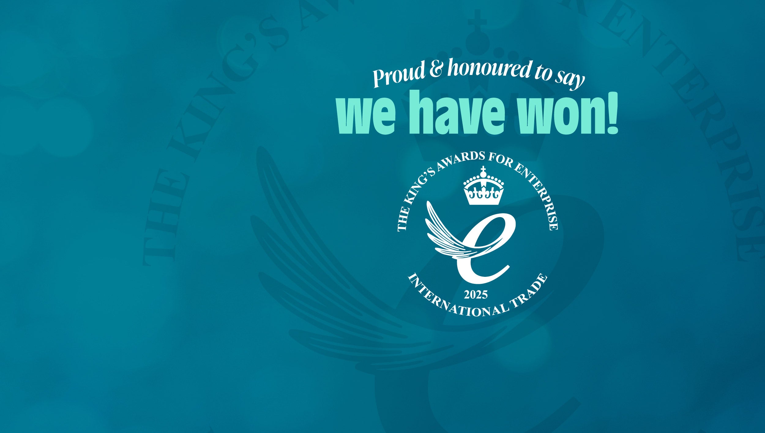 Salt of the Earth wins 2025 King’s Award for Enterprise in International Trade – proud and honoured announcement banner