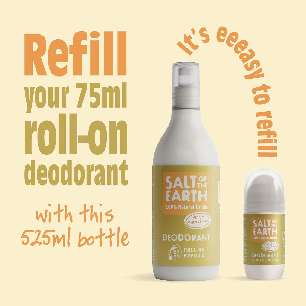 Refill Your Roll On Deodorant  Neroli & Orange Blossom – Salt of the Earth  Natural Deodorants
