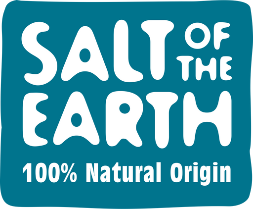Salt of the Earth brand logo with 100% natural origin text