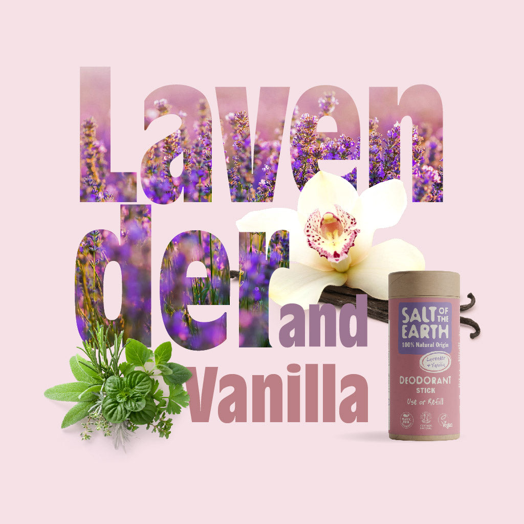 Lavender & Vanilla Natural Deodorant Stick - Use or Refill