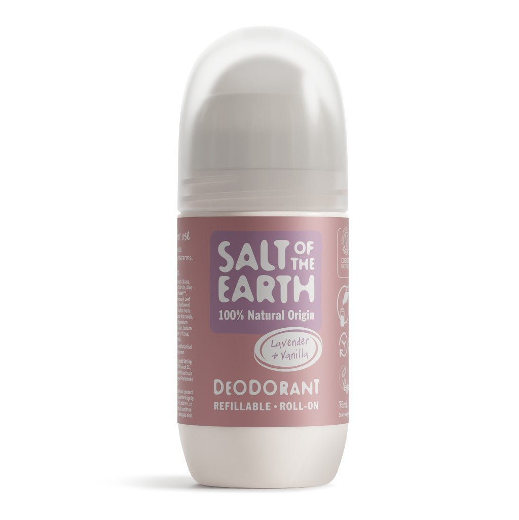 Lavender &amp; Vanilla Natural Refillable Roll-On Deodorant *NEW* - Salt of the Earth